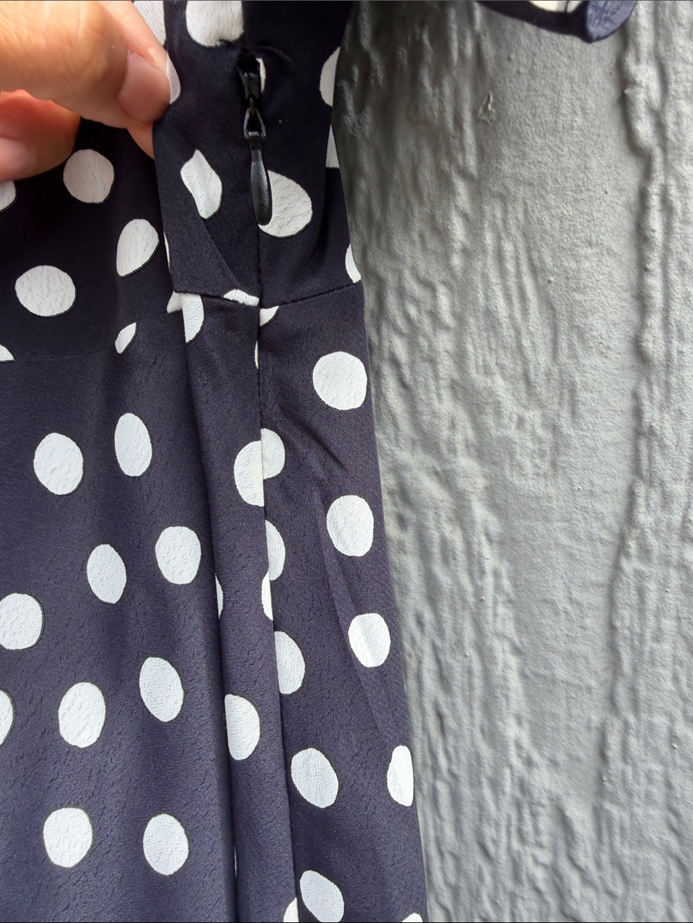 Topshop Polka Dot Midi Dress - Black & White Size: 6 - Picture 7 of 11